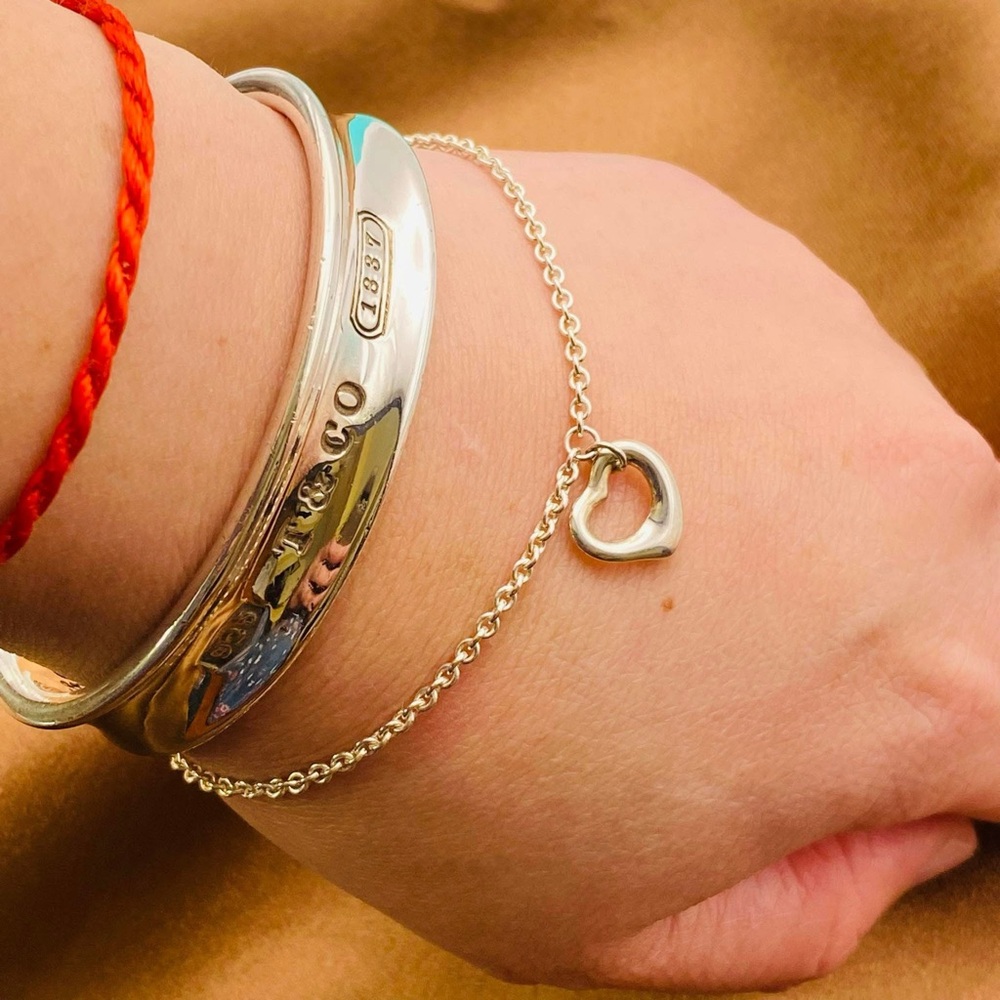 Tiffany & Co. EP Open Heart Bracelet 7"